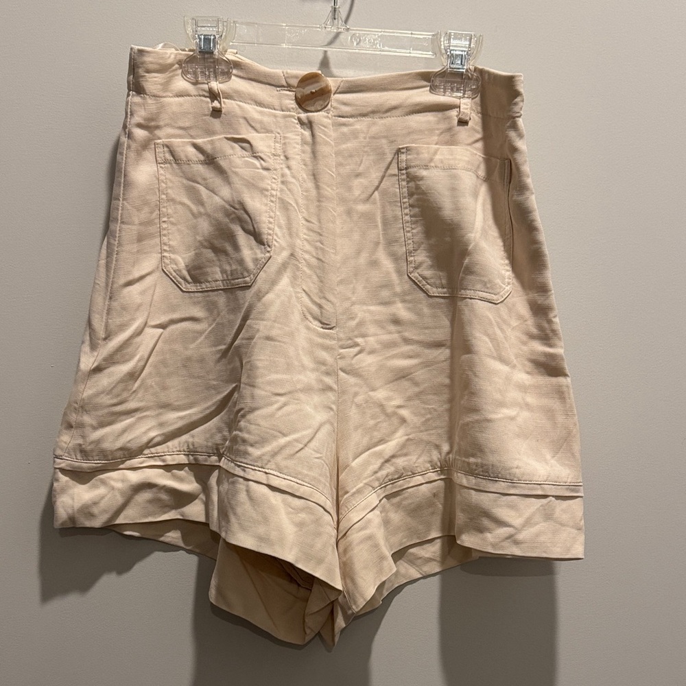 Stylish High Waist Tan Shorts for Women